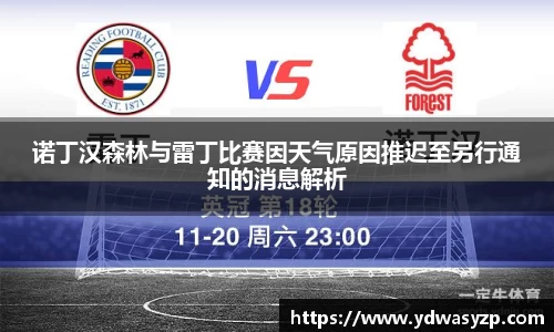诺丁汉森林与雷丁比赛因天气原因推迟至另行通知的消息解析